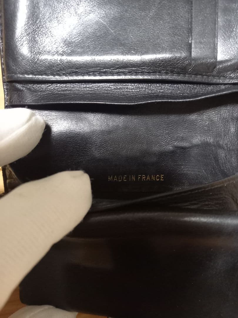 シャネル CHANEL 財布 キャビアスキン ココマーク ブラック 二つ折り財布