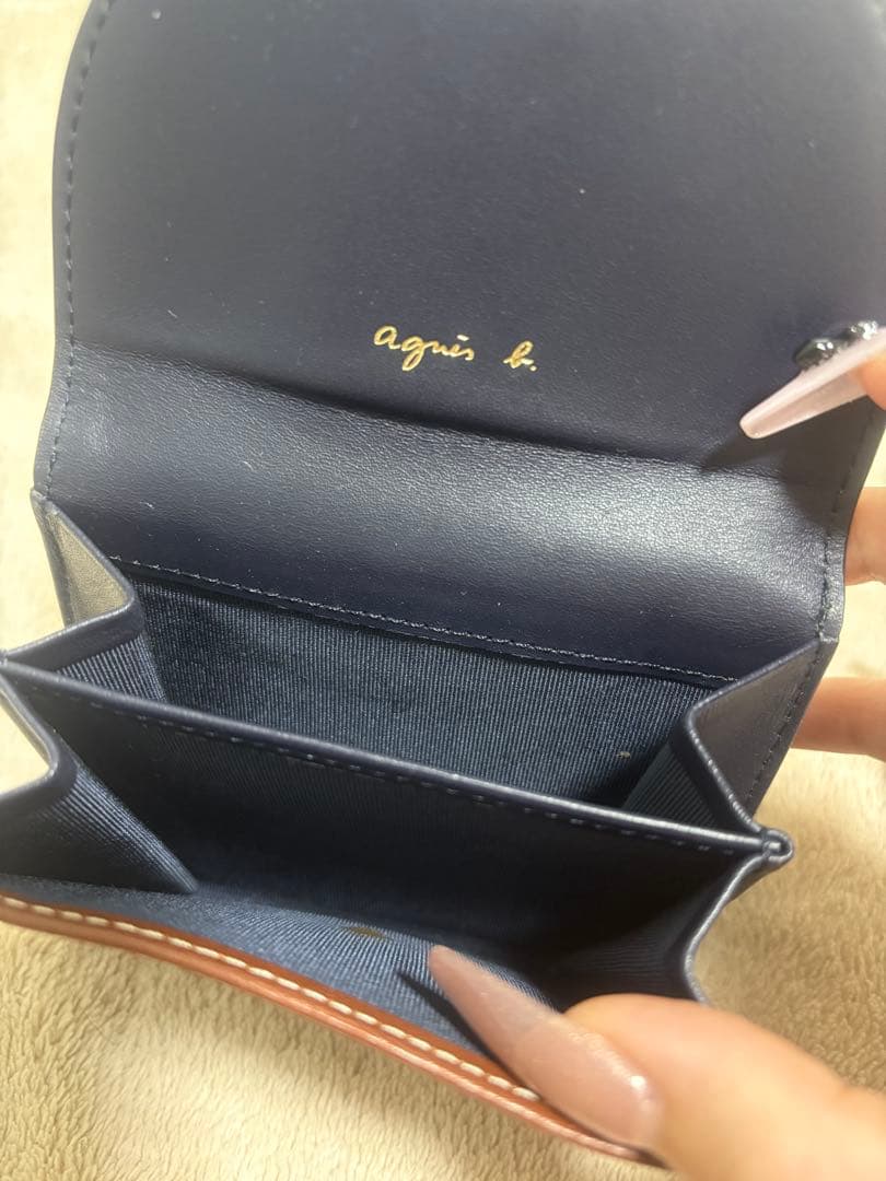 agnès b. ブラウン 二つ折り財布 アニエスベー