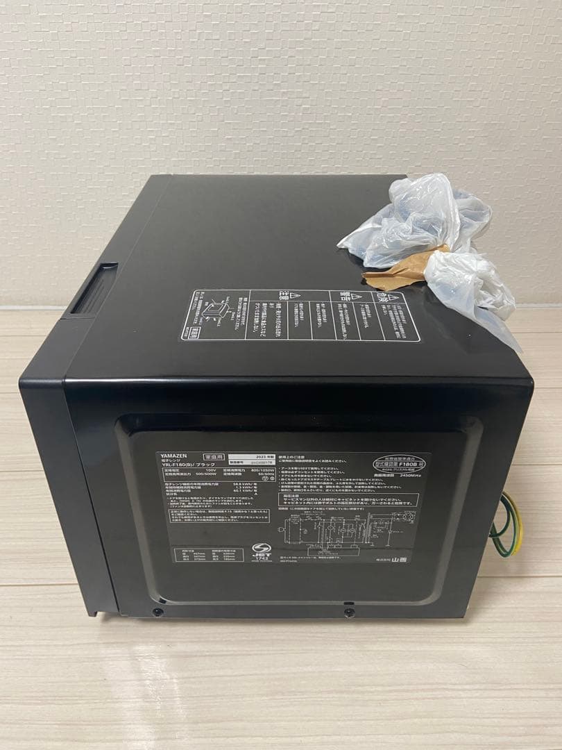 【美品】YAMAZEN 電子レンジ YRL-F180(B) ブラック 単機能
