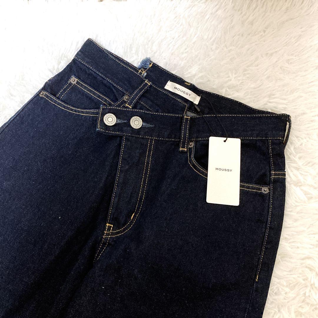 ★新品★ MOUSSY CROSS WAIST WIDE STRAIGHT 1