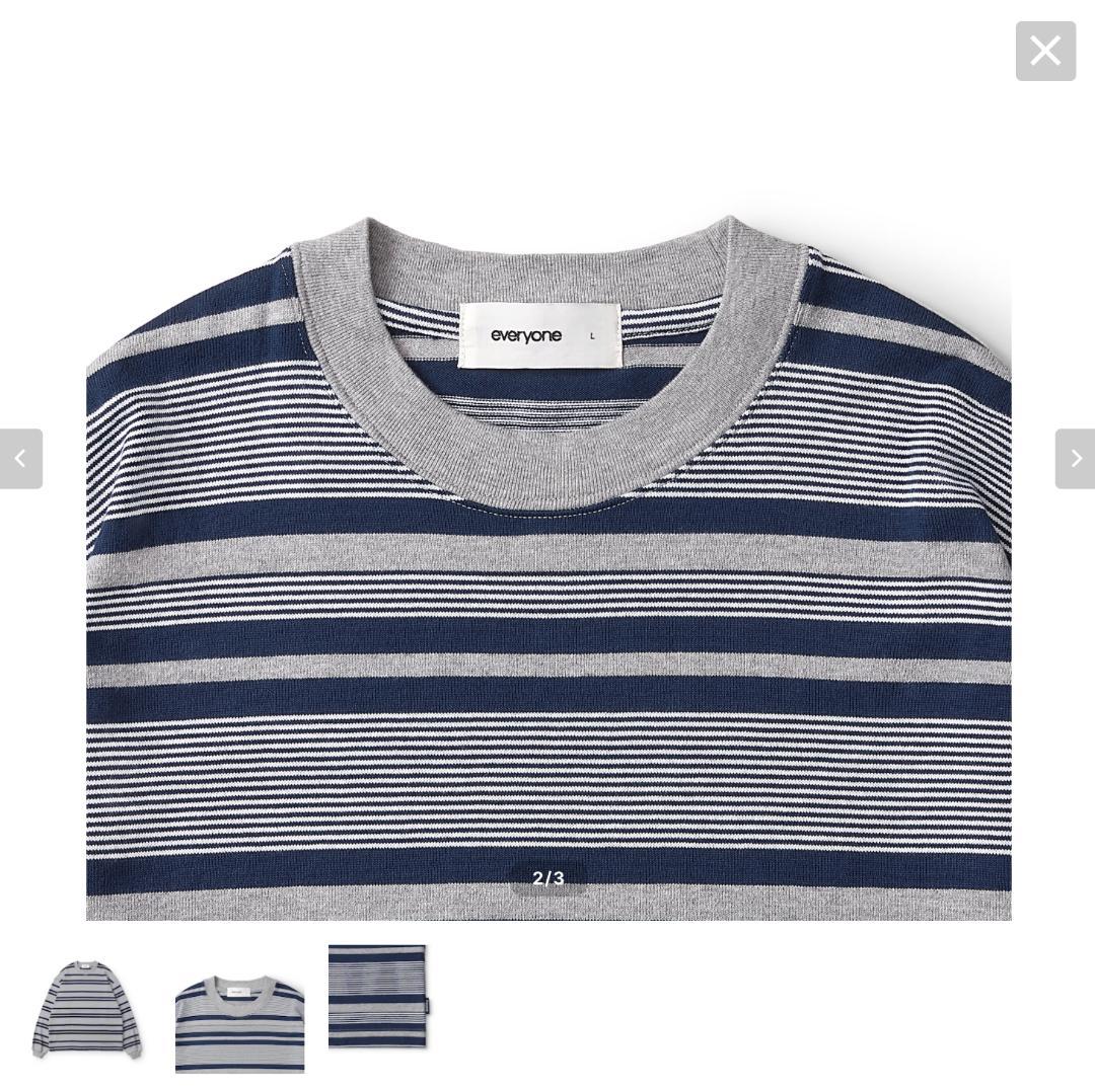 トップス everyone border long sleeve tee shirt L