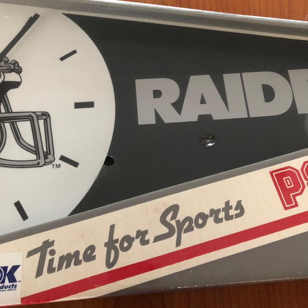 アクセサリー LA Raiders NFL PENNANT CLOCK 1988