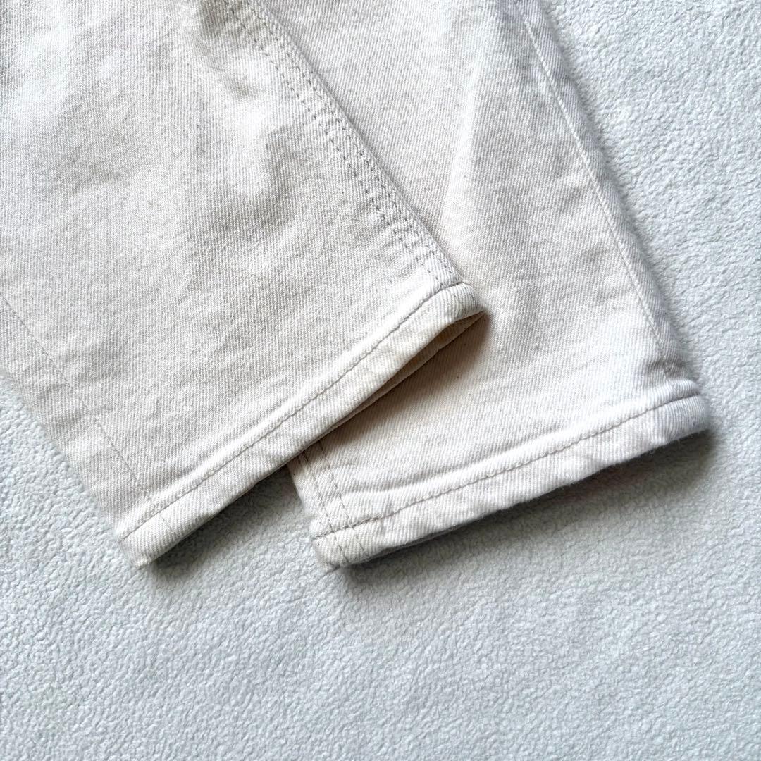 【美品・24】ヤヌーク ハイウエストルース ストレッチ スリムテーパード