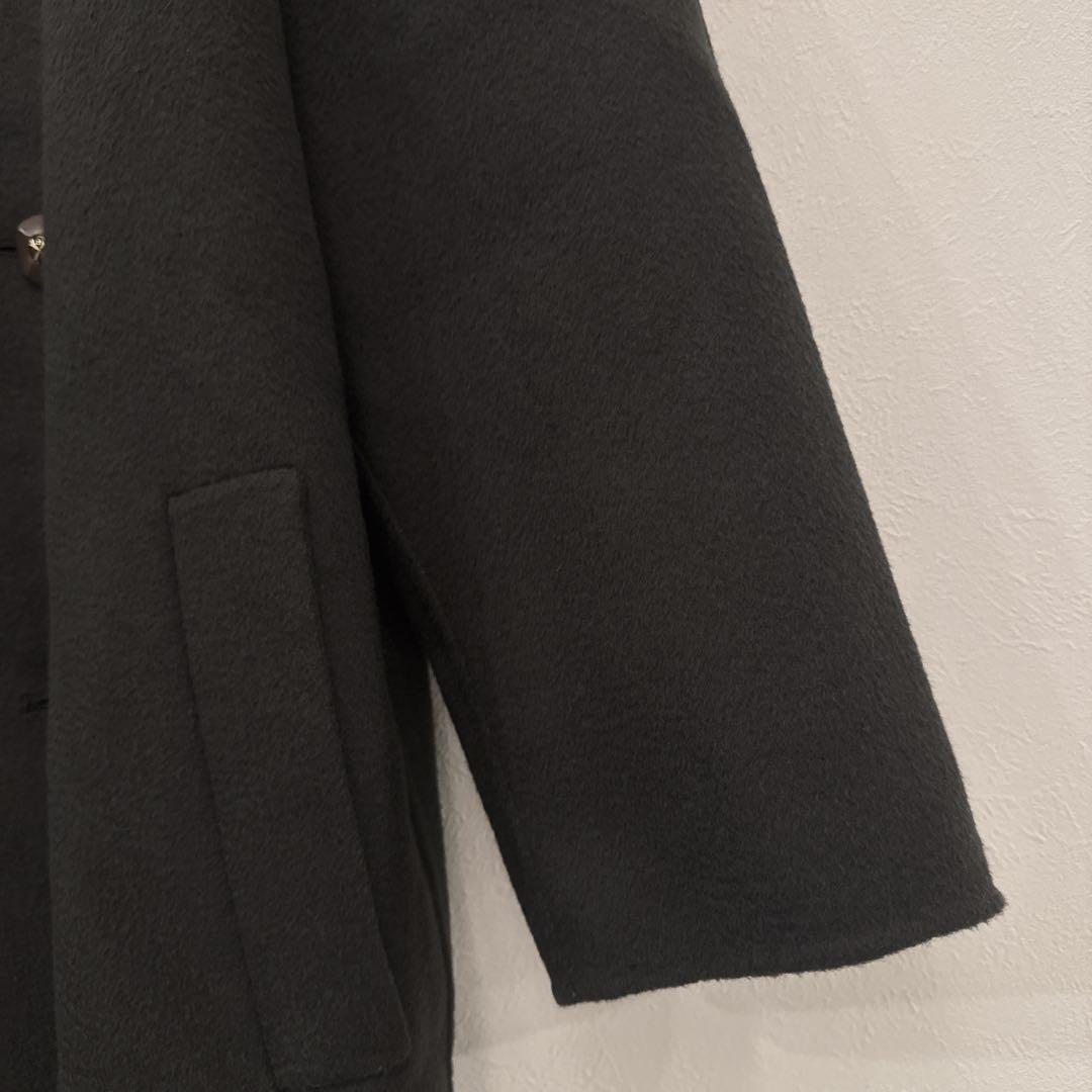 champdemarsスタンドカラーコート　黒　日本製　カシミヤ100% 38