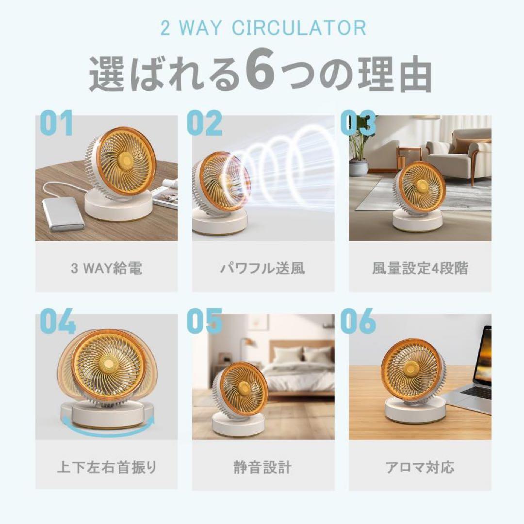 KLOUDIC電器 3Way一台多役扇風機 DCモーターサーキュレーター