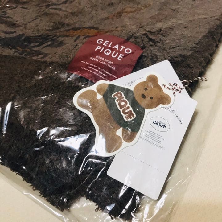 ラッピング無料　ジェラートピケ　クリスマス　ブランケット　ジェラピケ　ベアモコ