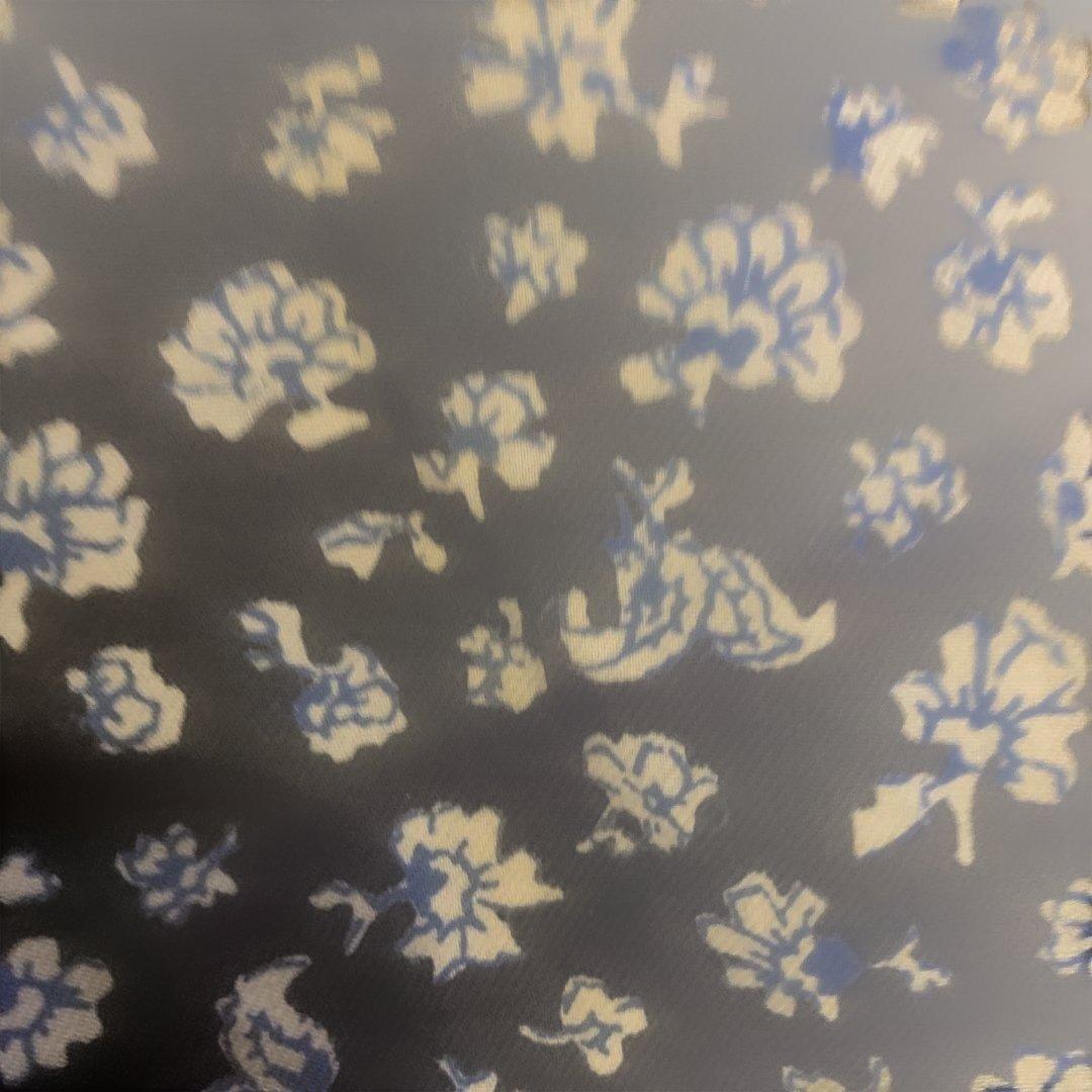 45R 花柄 七分袖 ひざ丈ワンピース