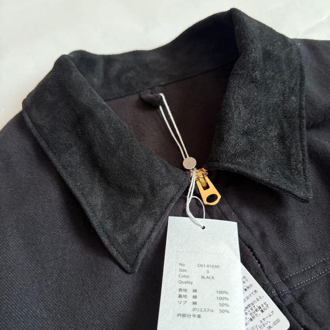 ジャケット・アウター COMOLI 26SS BLACK DRILL ZIP JACKET size3