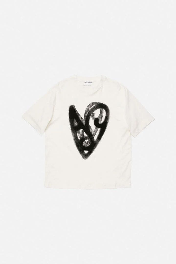 ACNE STUDIOS ハート プリント Tシャツ オプティックホワイトM