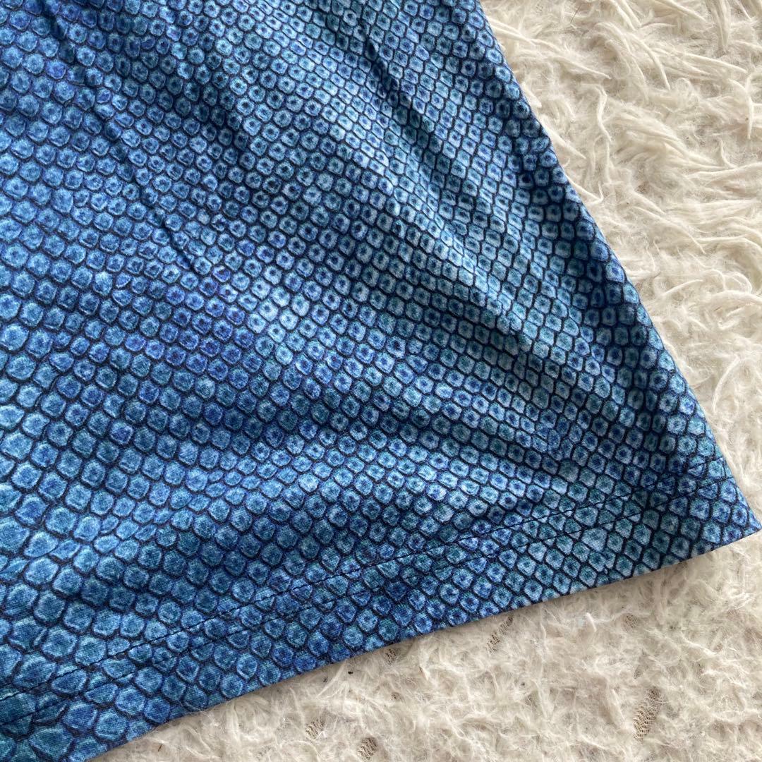 AlexanderMcQueen スカルTシャツ ブルー S ドクロ