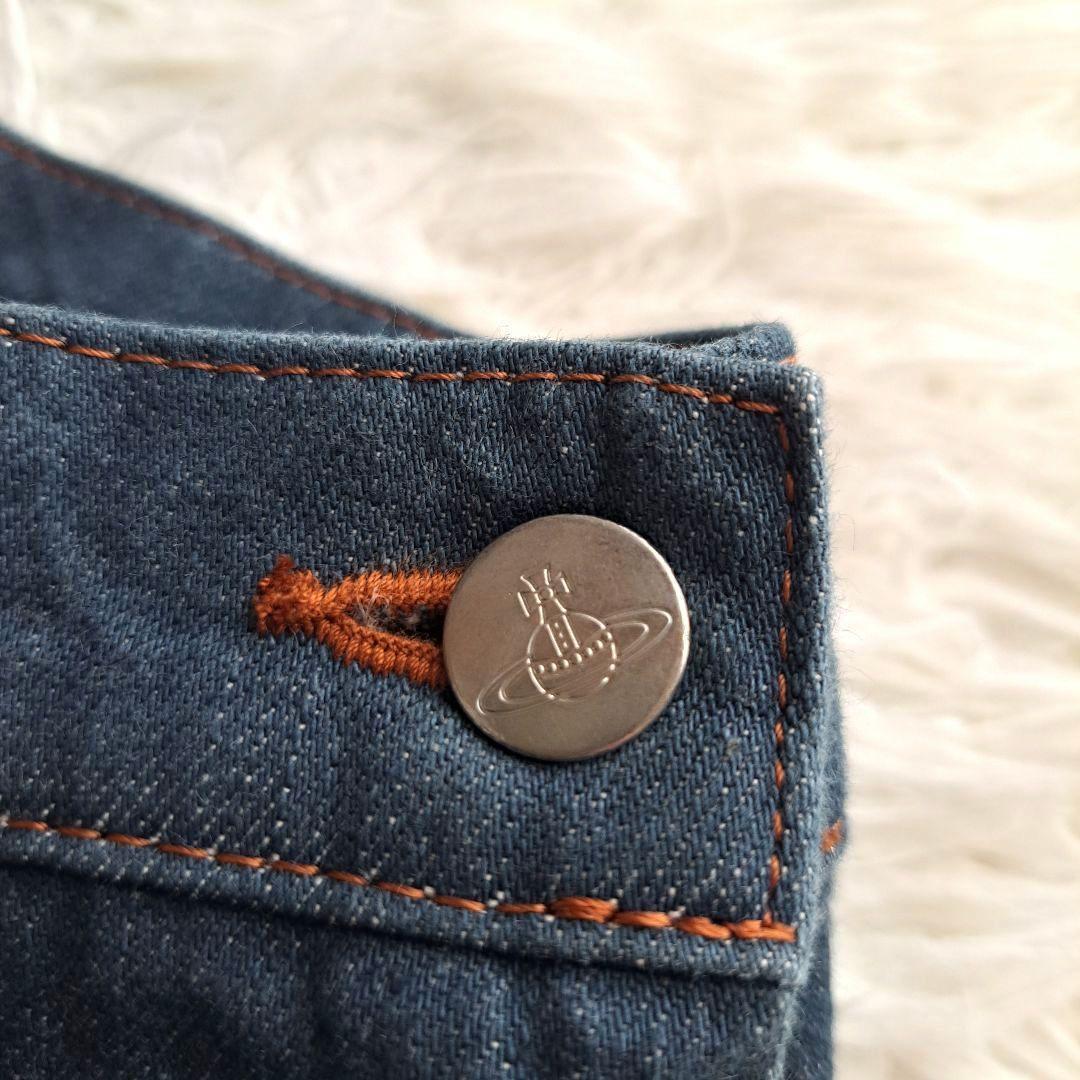 【Vivienne Westwood】オーブ刺繍　ブルーデニム　キュロットパンツ