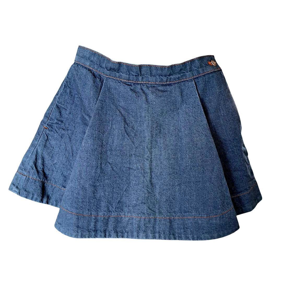 【Vivienne Westwood】オーブ刺繍　ブルーデニム　キュロットパンツ