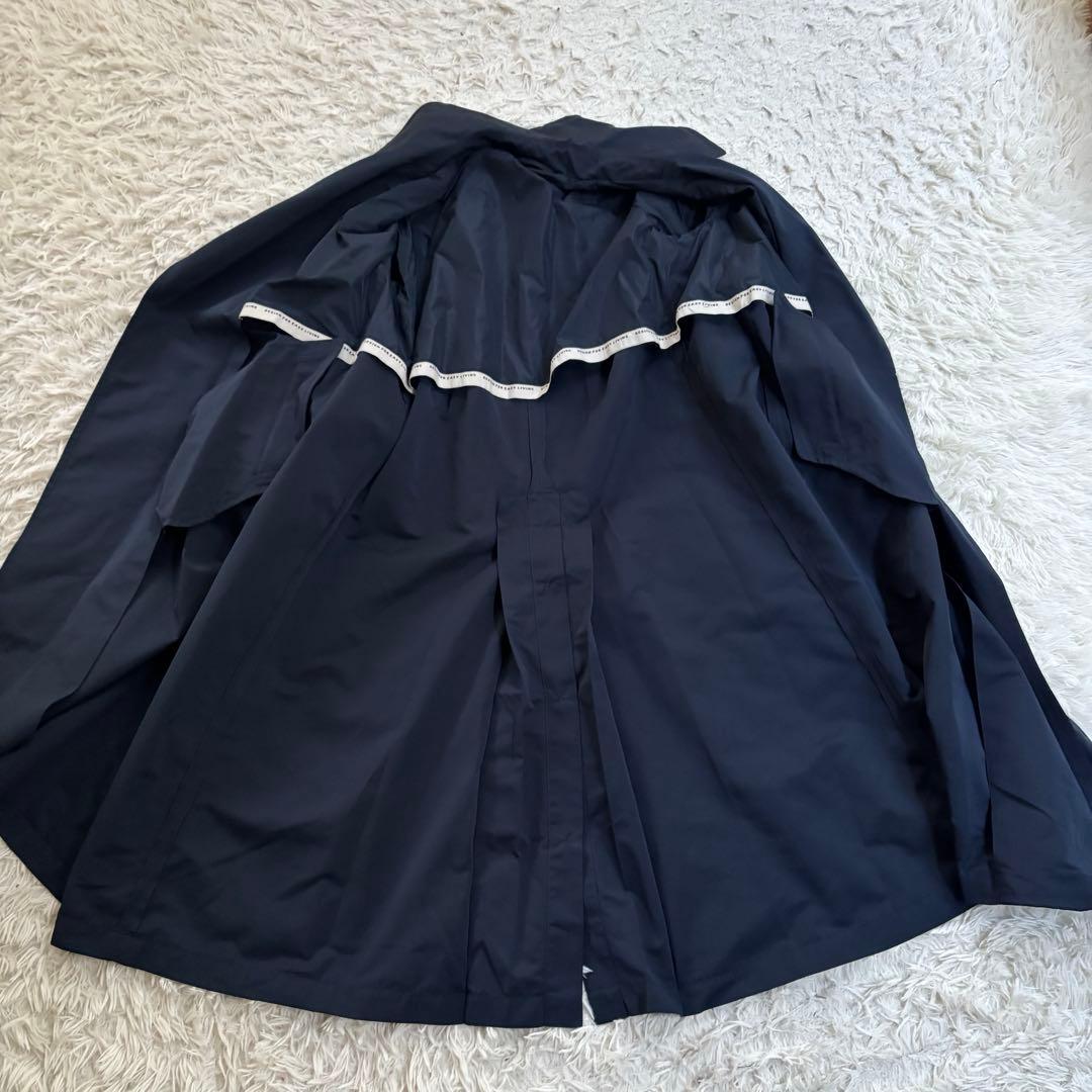 極美品★MaxMara the cubeビジュー付きネイビーガウンAラインコート