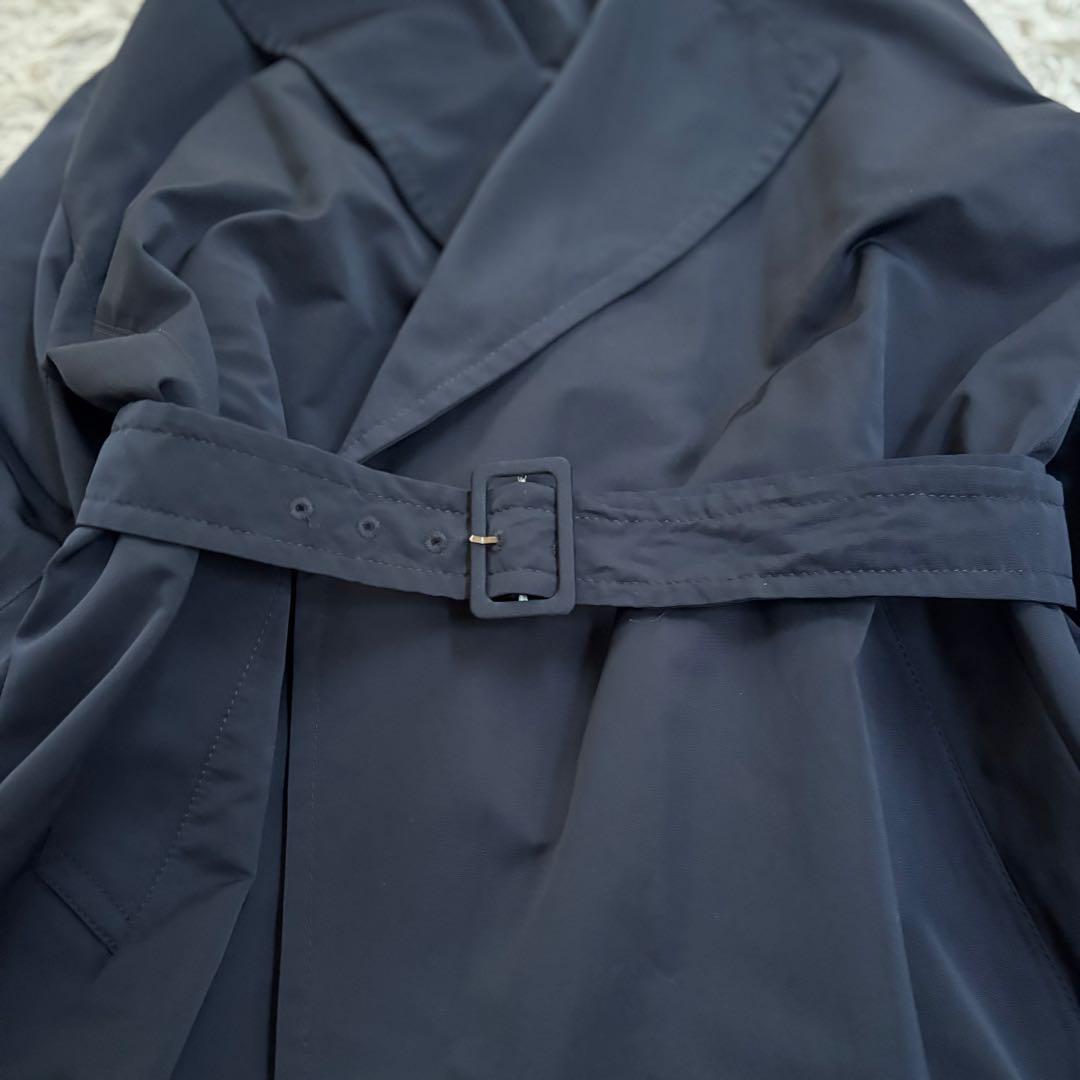 極美品★MaxMara the cubeビジュー付きネイビーガウンAラインコート