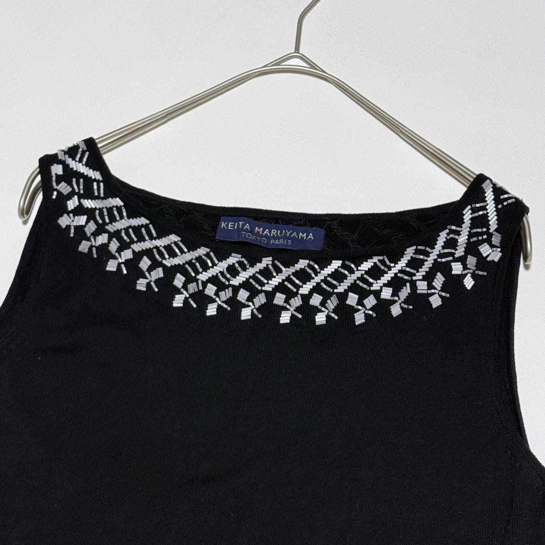 希少 KEITA MARUYAMA ビーズ刺繍コットンワンピース M