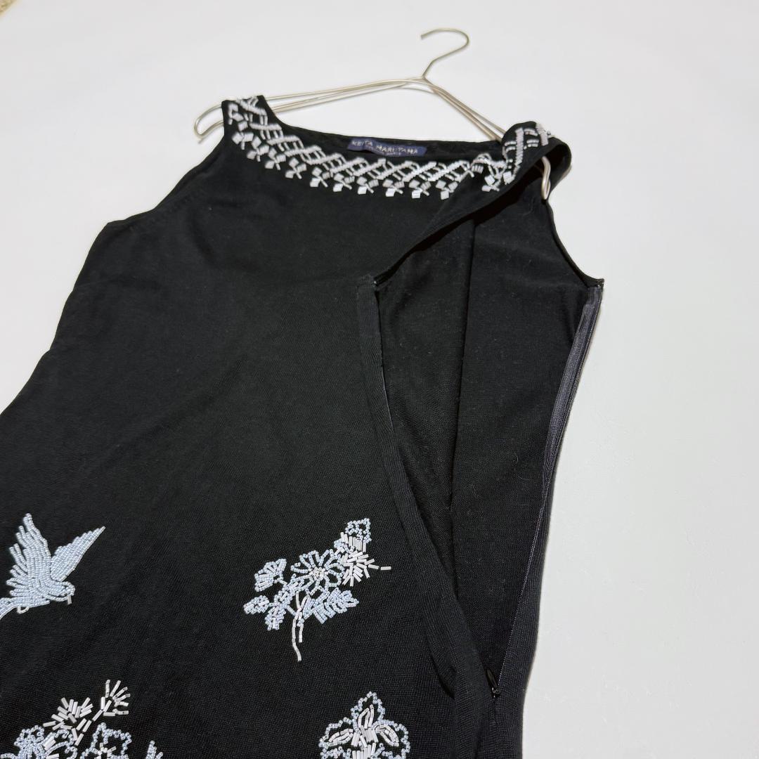 希少 KEITA MARUYAMA ビーズ刺繍コットンワンピース M