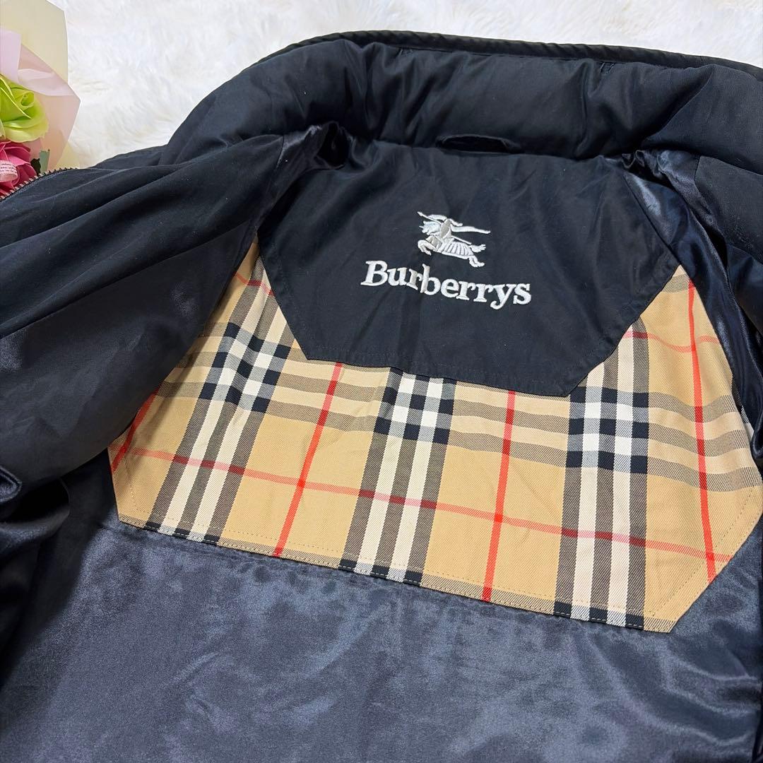 希少 BURBERRY バーバリー 中綿 モッズコート Bロゴ ノバチェック