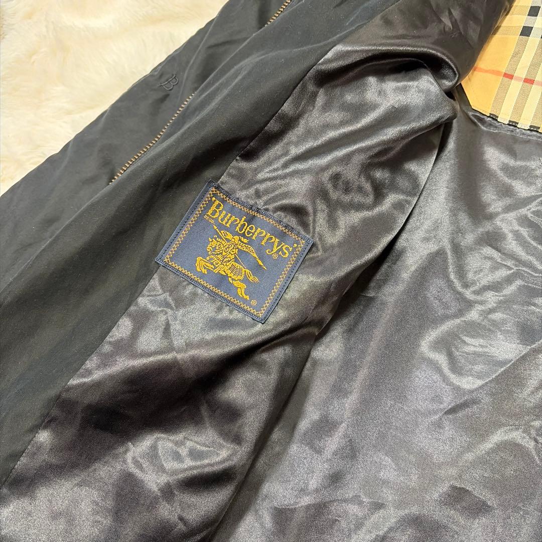 希少 BURBERRY バーバリー 中綿 モッズコート Bロゴ ノバチェック