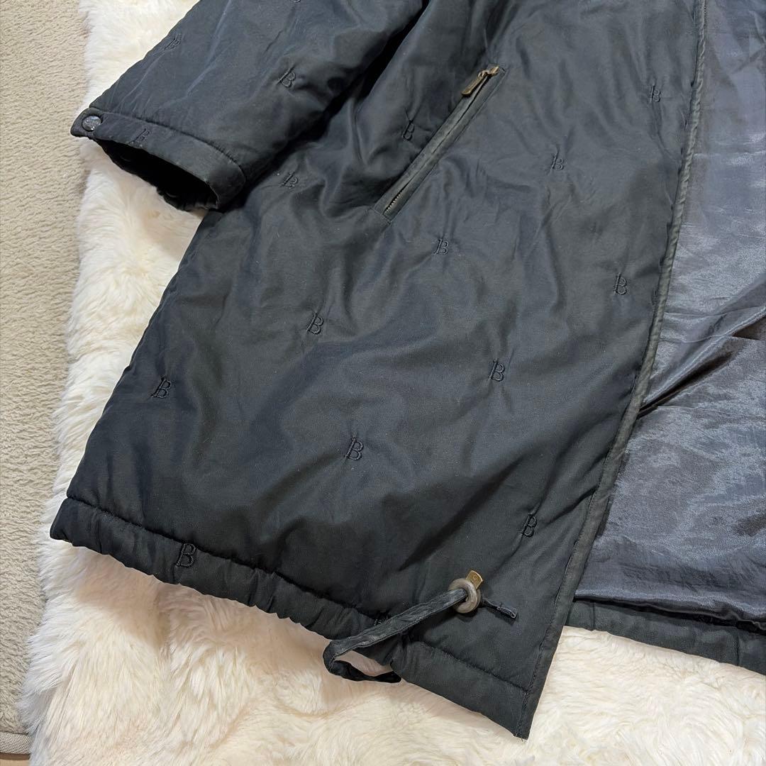 希少 BURBERRY バーバリー 中綿 モッズコート Bロゴ ノバチェック