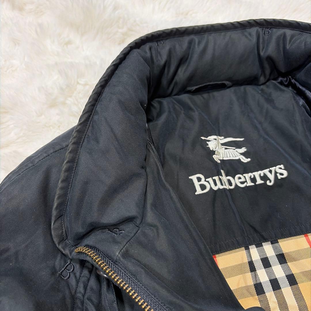希少 BURBERRY バーバリー 中綿 モッズコート Bロゴ ノバチェック