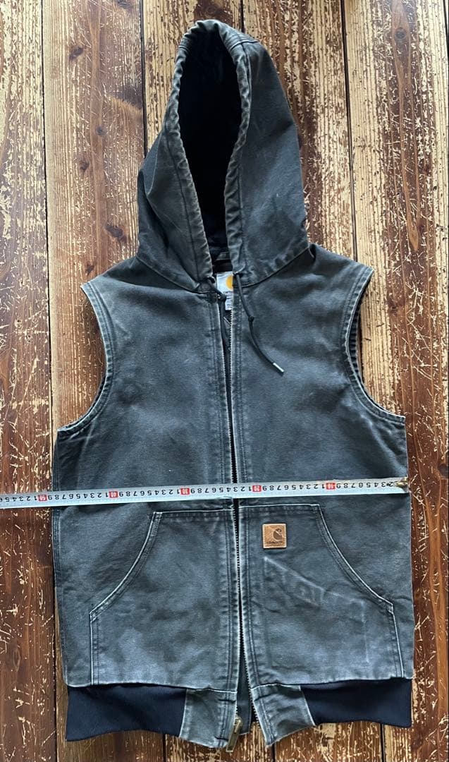 Carhartt フード付きベスト S ダークグレー