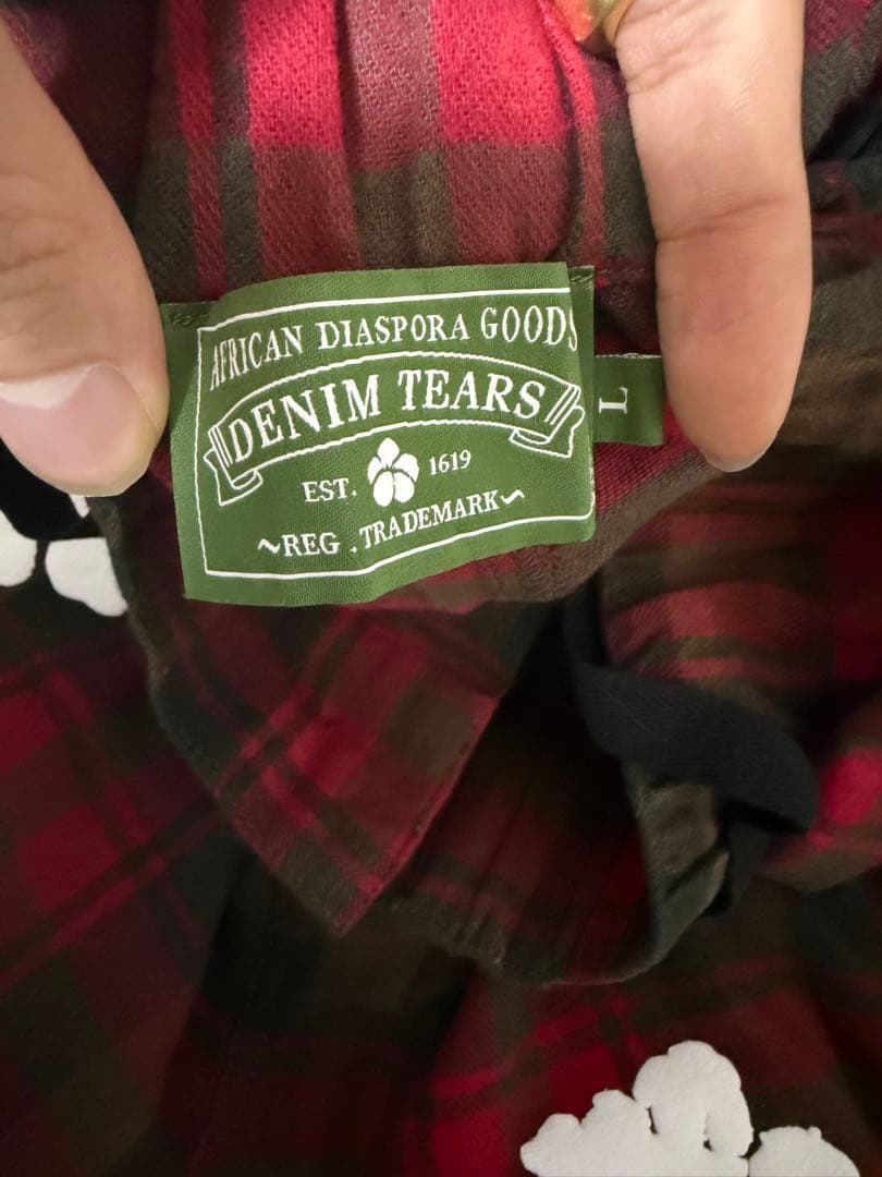 DENIMTEARS カジュアルパンツ　赤チェック正規品　年越しセール中