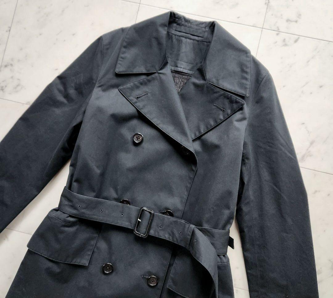 美品 マーガレットハウエル 綿 トレンチコート 黒 ウールライナー付き 日本製