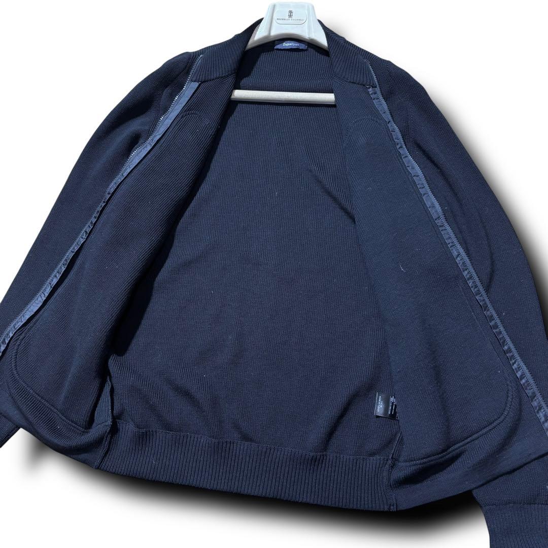 ゼニア ZEGNA ニット ハイブリッドダウン 中綿 ジップ ジャケット XL