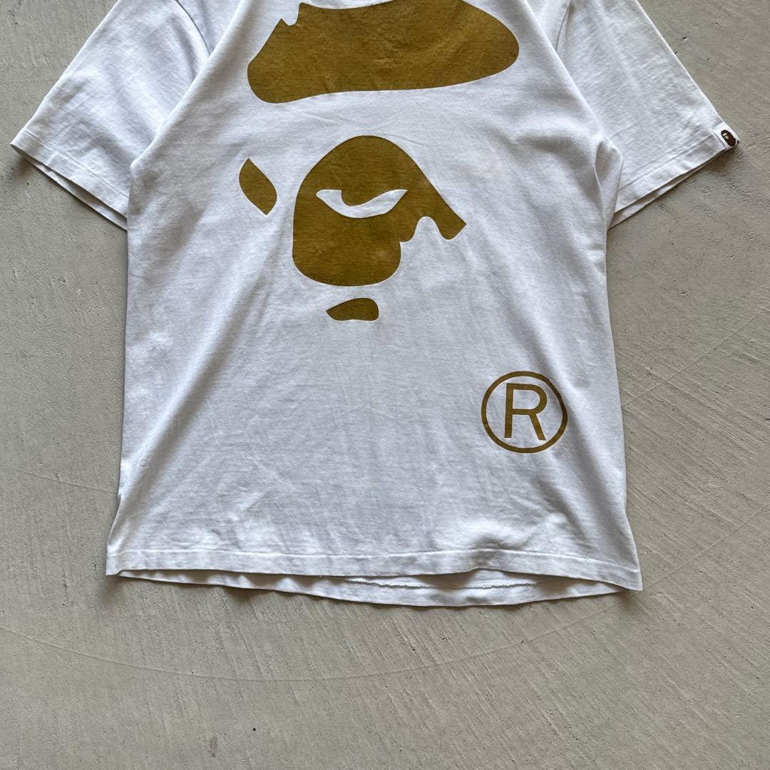 トップス 00s~ a bathing ape gold glitter tee