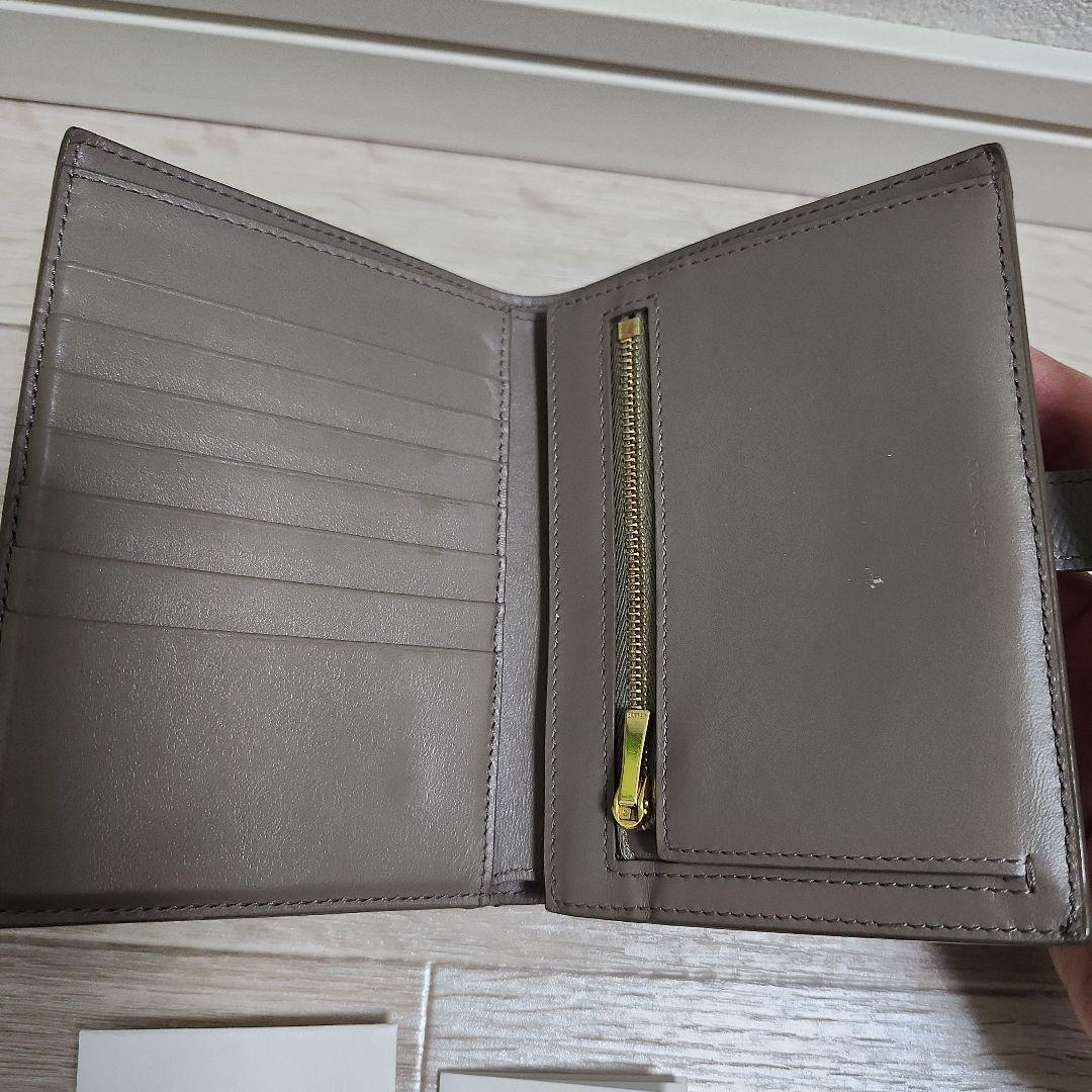 CELINE グレー×ブルー 財布 セリーヌ ミディアム ストラップ ウォレット