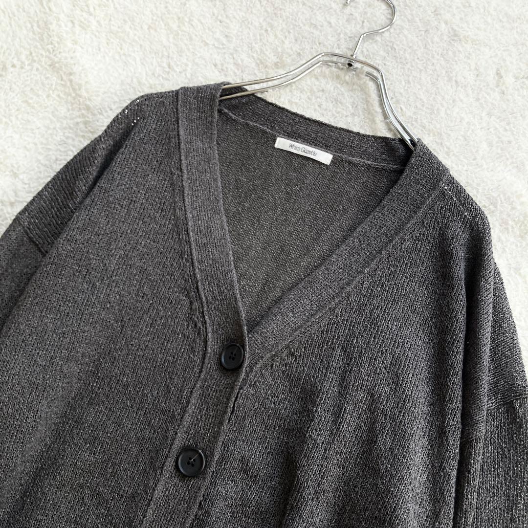 未使用級・24SS・完売品✨Whim Gazette　ペーパーヤーンカーディガン