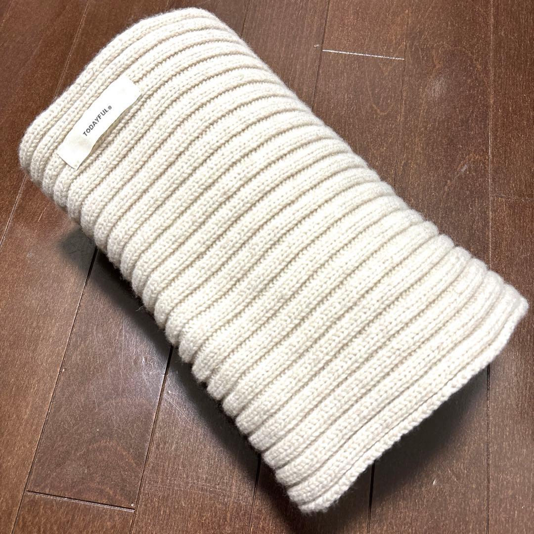 TODAYFUL トゥデイフル　ウールリブストール　ロングマフラー　美品