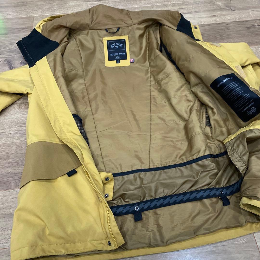 BILLABONG イエロー フード付き スノーボードジャケット