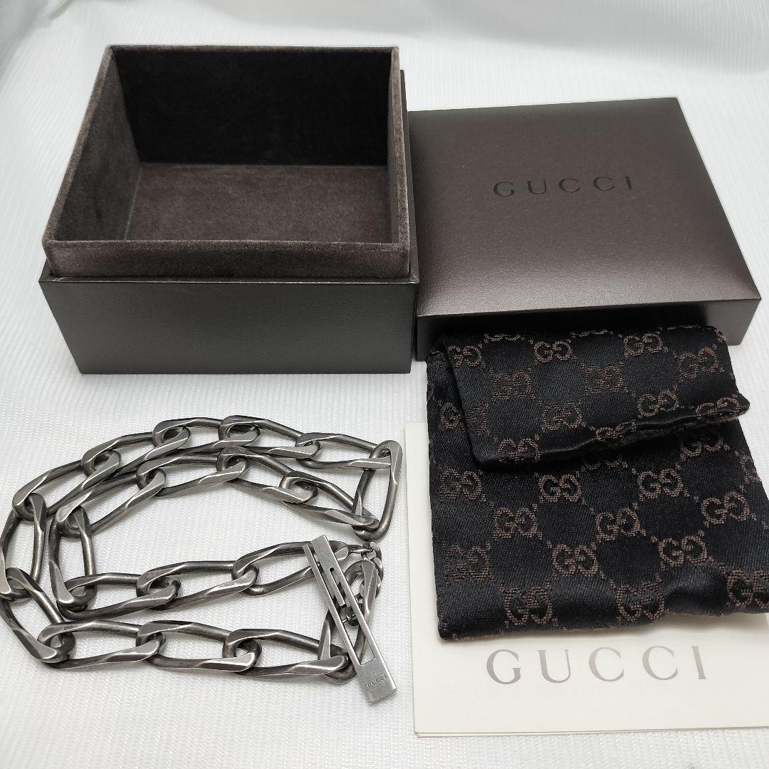 GUCCI 極太 ネックレス シルバー 925 グッチ 銀