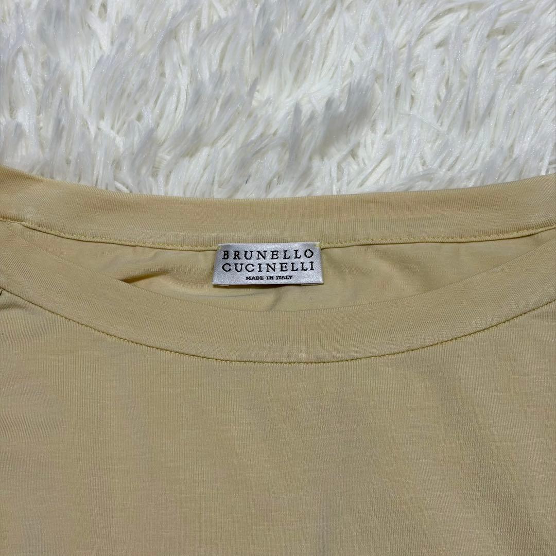 美品 ブルネロクチネリ モニーレ コットンストレッチ Tシャツ L イタリア