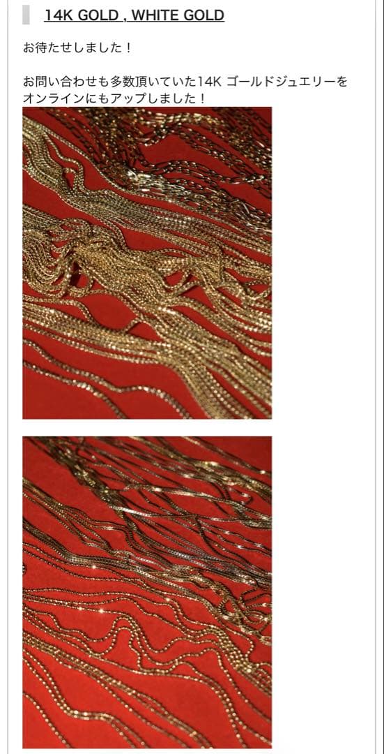 the apartment 購入14K ゴールド ネックレス ベネチアン