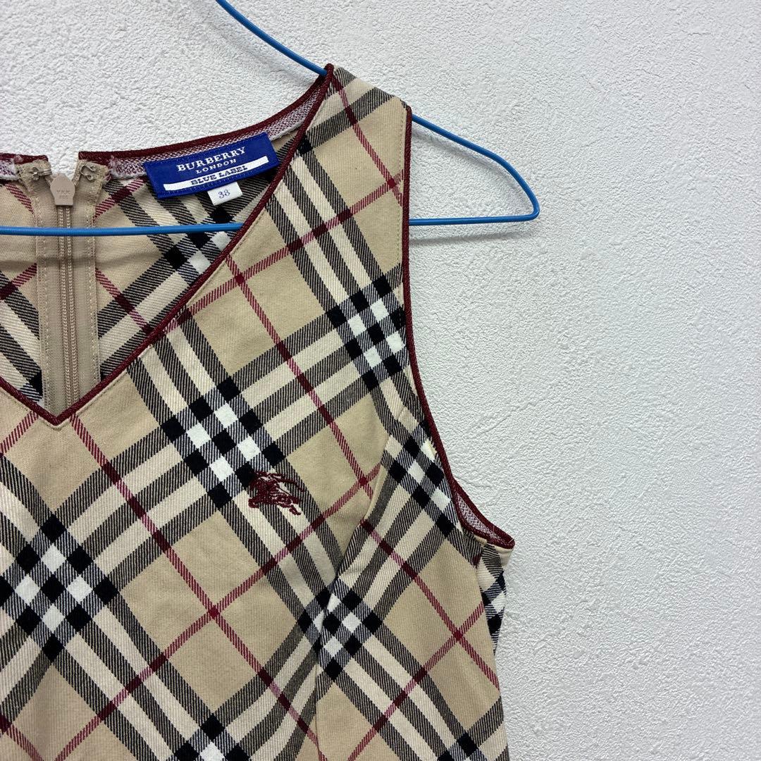 Burberry Bluelabel ノースリーブワンピース　サイズ38 あ10