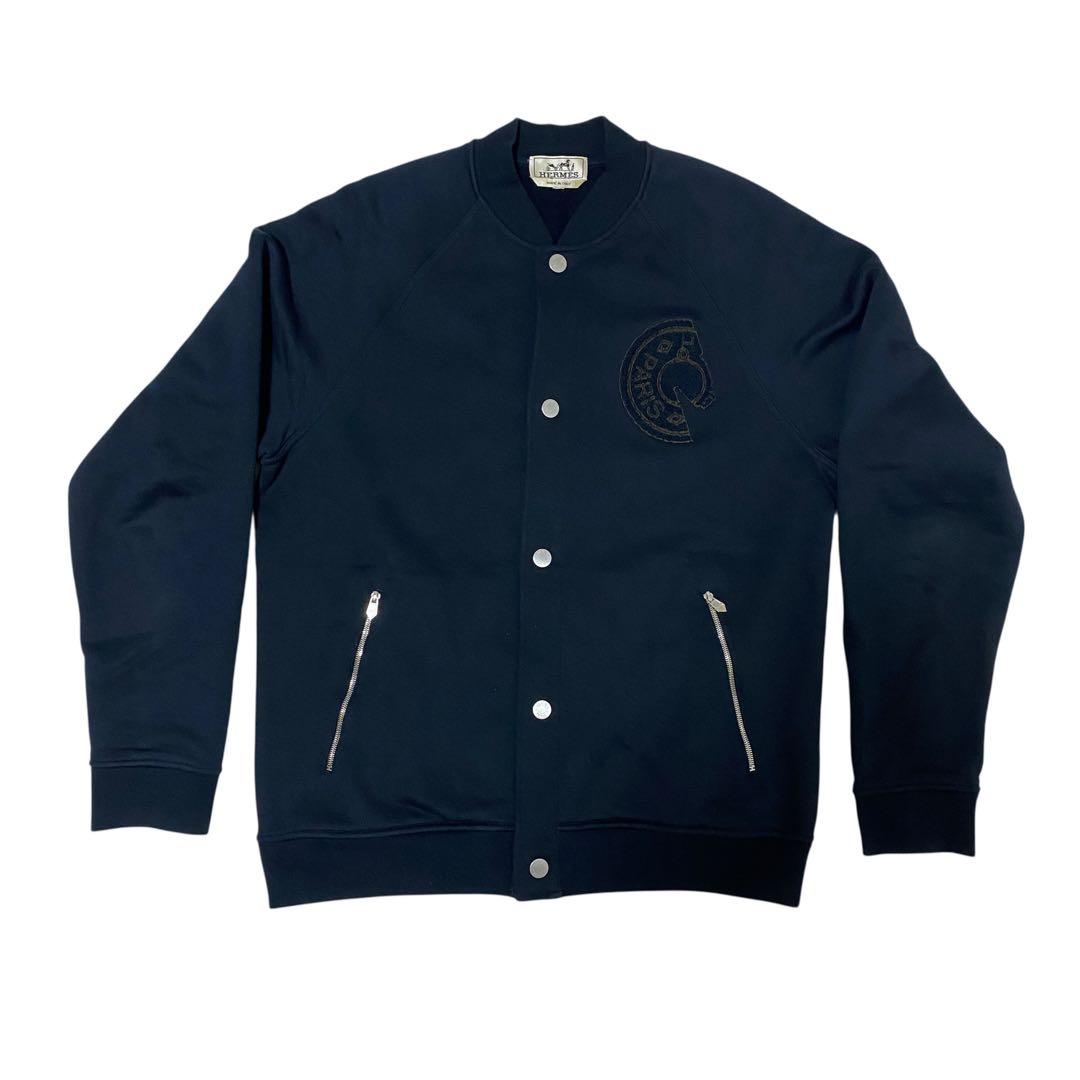 エルメスHERMES クルードセル ブルゾン ネイビー #L