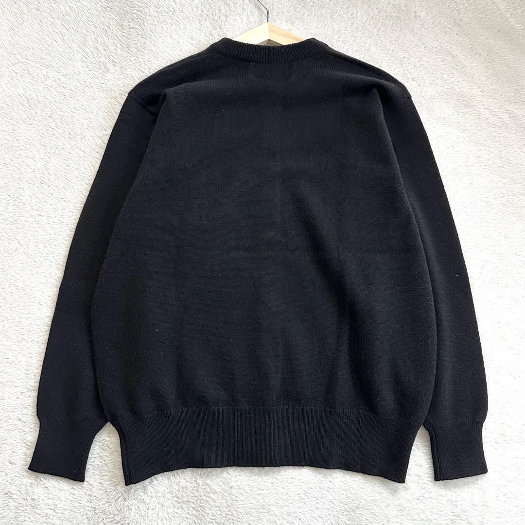美品 バランタイン カシミヤ100 金ボタン カーディガン 42 ブラック