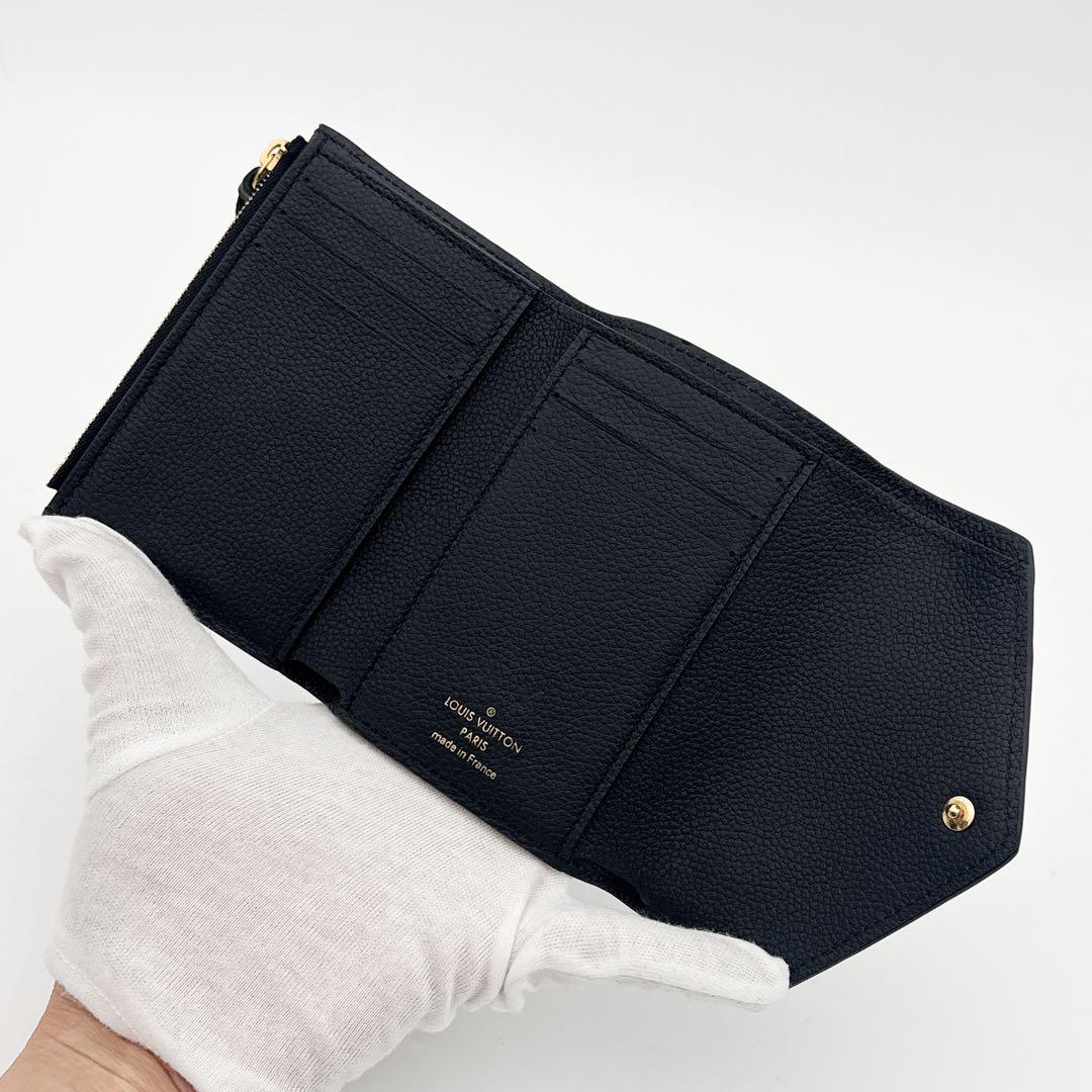 【未使用級美品】ルイヴィトン アンプラント ヴィクトリーヌ 黒 三つ折り財布