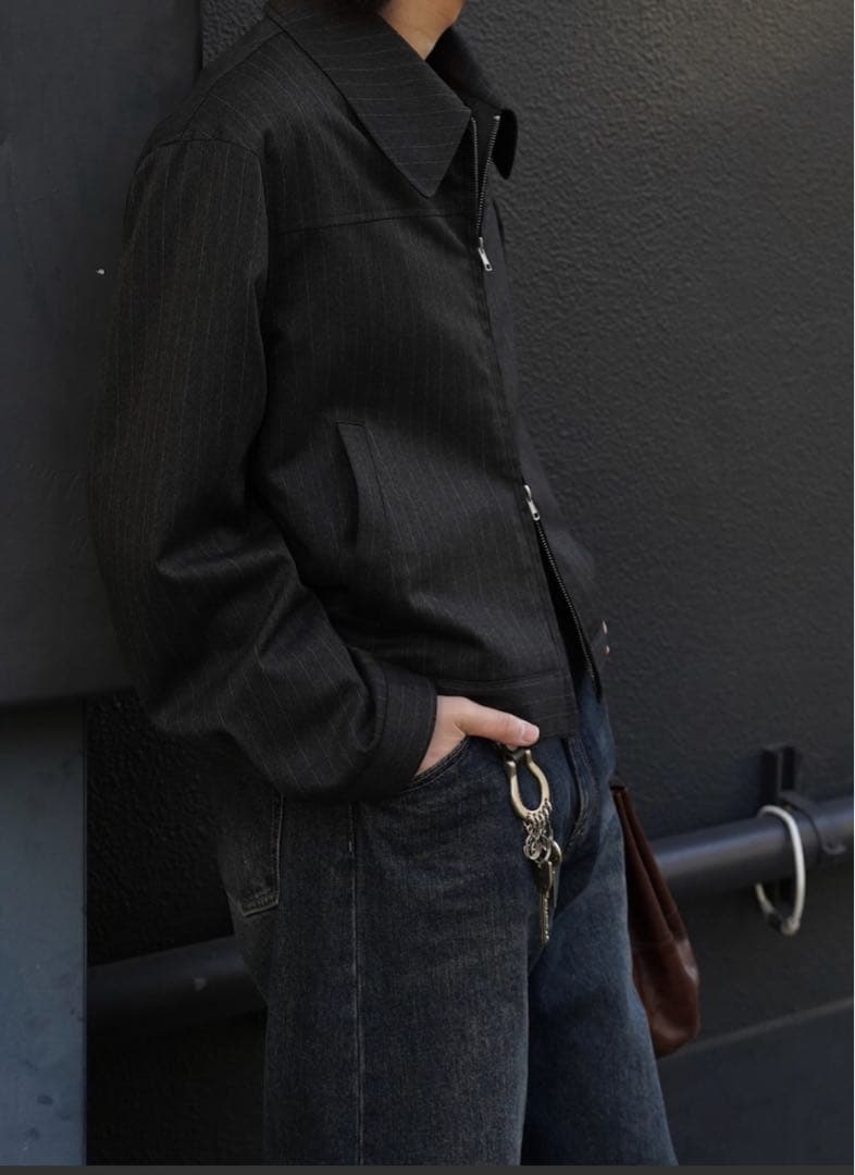 完売 WYM TECH WOOL GABARDINE ZIP BLOUSON S