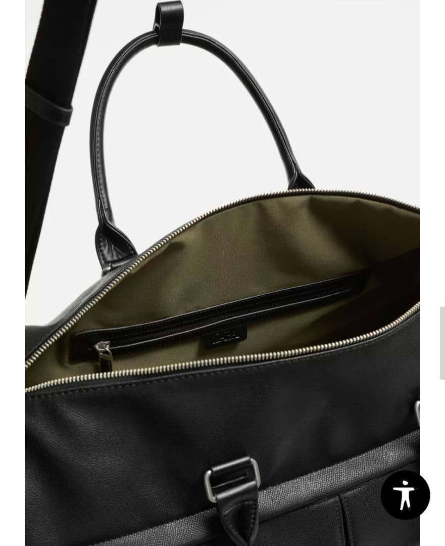 ZARA テクスチャードトラベルバッグ ボストンバッグ
