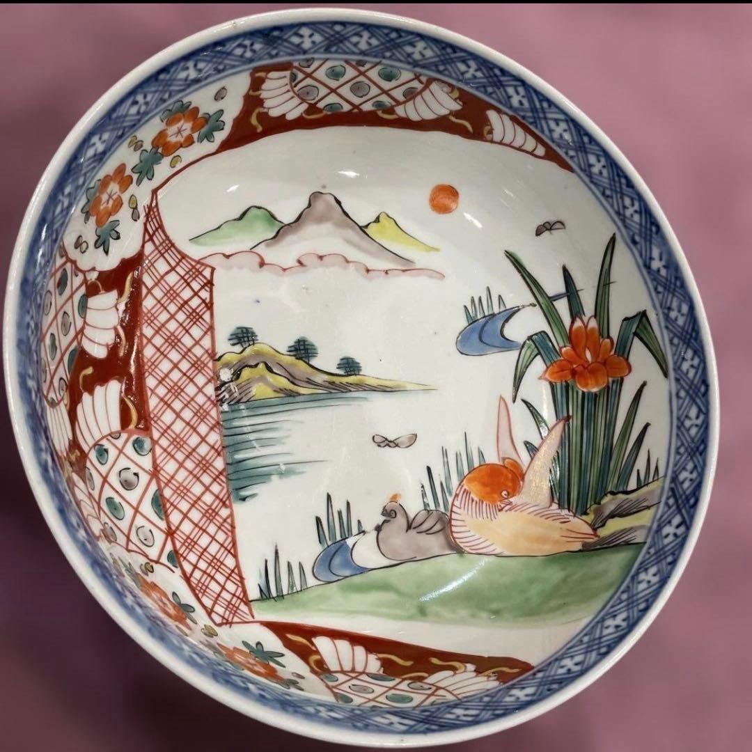 古伊万里　鉢　24センチ　伊万里焼　金欄手　工芸品