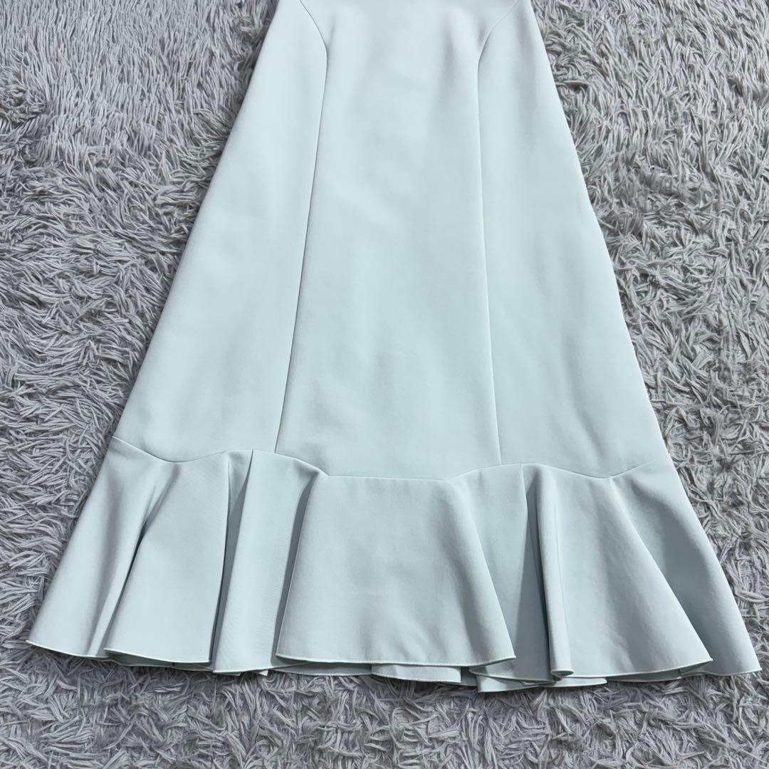 極美品✨7万 フォクシー フリージア フレアワンピースドレス Aライン ブルー