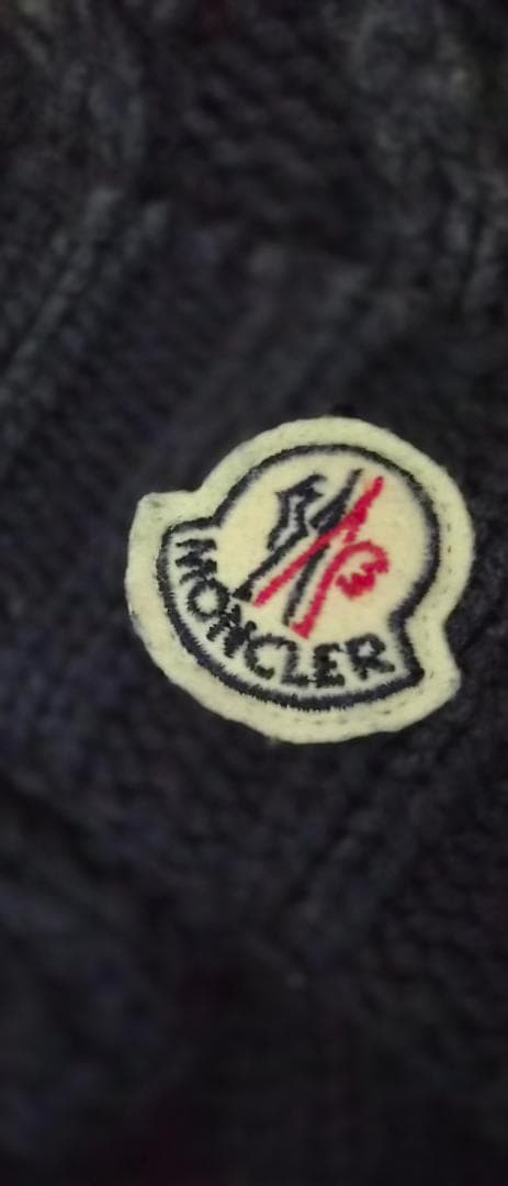 MONCLER ネイビー ニット帽　大きいサイズ