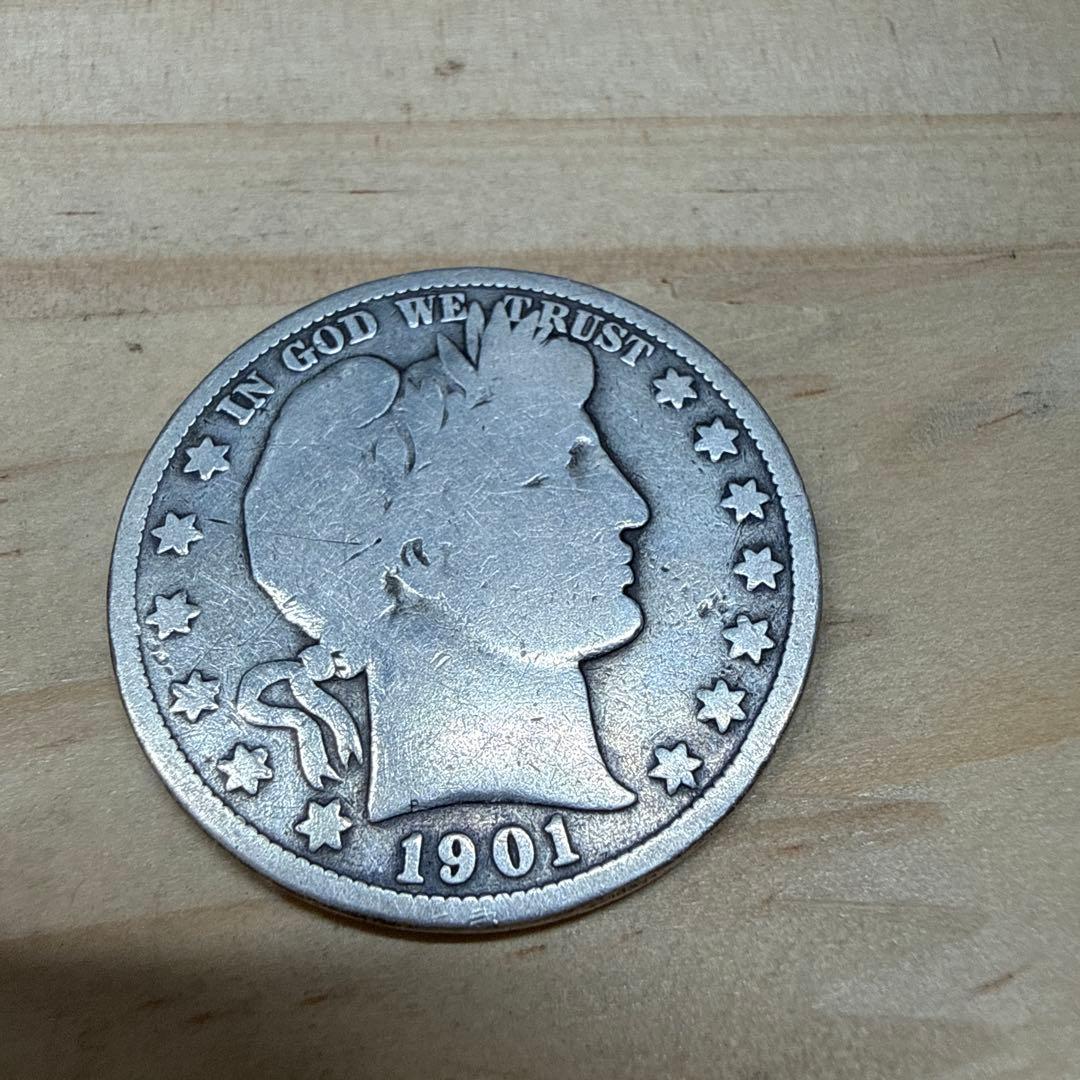 1901年 バーバー50セント銀貨3枚セット