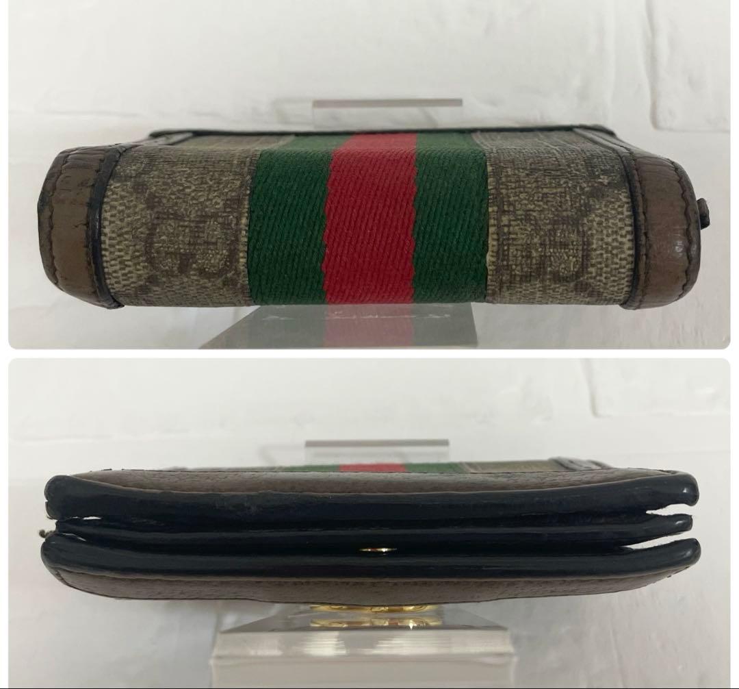 GUCCI オフィディア 二つ折り財布 シェリー マーモント GGスプリーム