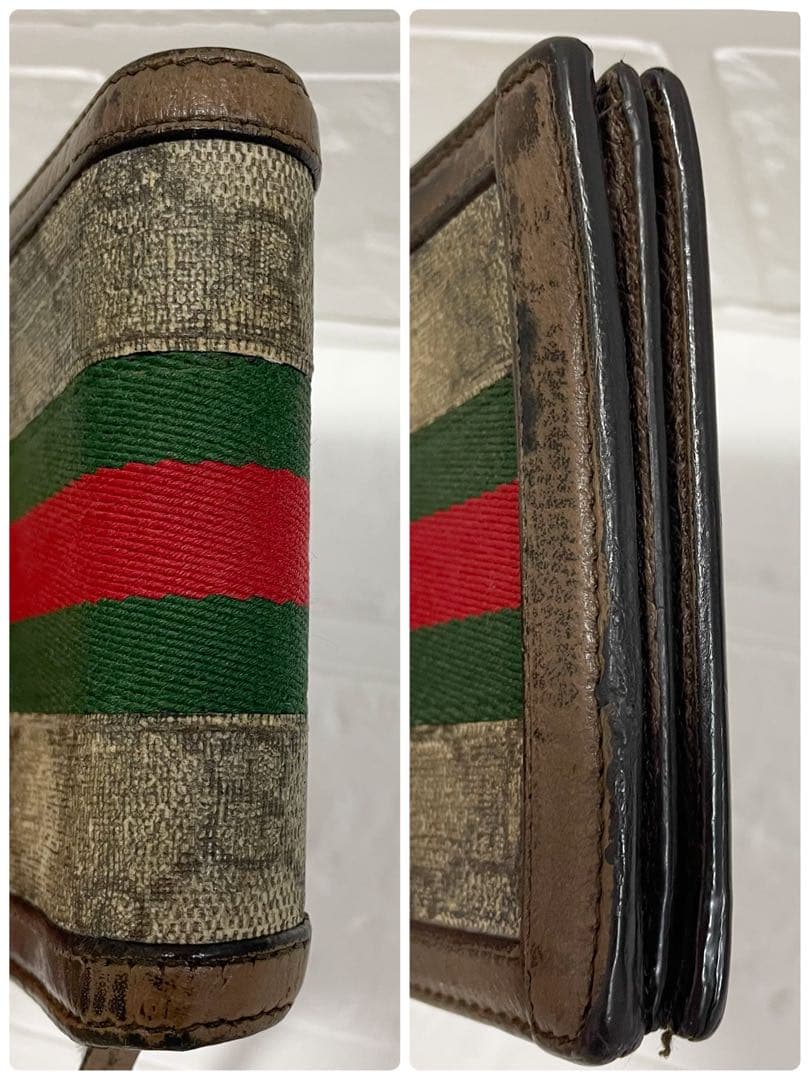 GUCCI オフィディア 二つ折り財布 シェリー マーモント GGスプリーム