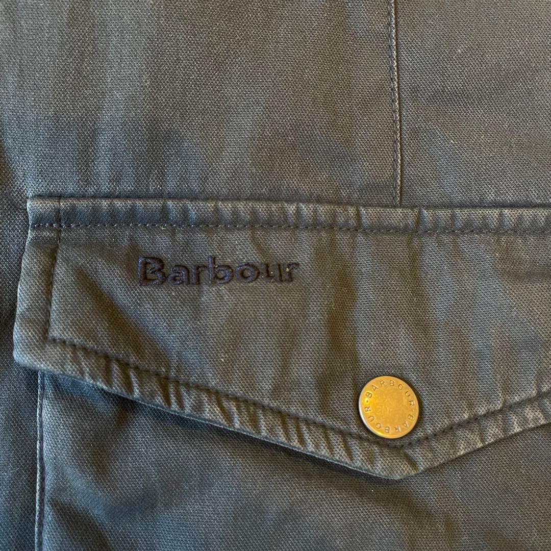 Barbour ネイビー ボアフード付き 中綿 モッズコート Lサイズ