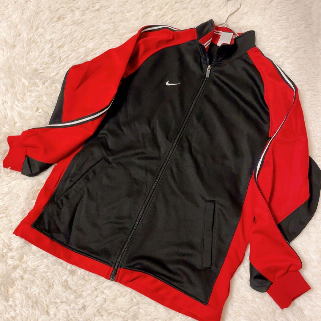 極美品　NIKEナイキ　ジャージ上下セット 黒/赤　Mサイズ